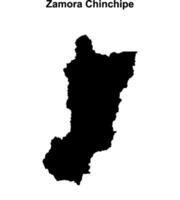 Zamora Chinchipe province blank outline map vector