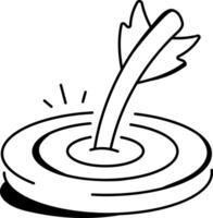 Target icon in drawing style vector