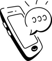 A sketchy icon of digital communication vector