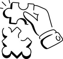 Basic Problem solving icon in drawing style vector
