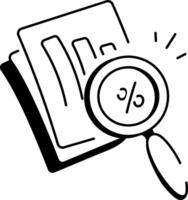 A sketchy icon of content analysis vector