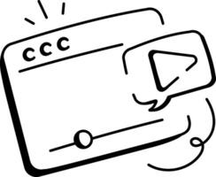 A doodle style icon of marketing vector