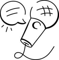 Interview icon in doodle style vector