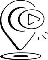 Local marketing icon in drawing style vector