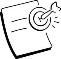 Objective icon in drawing style vector