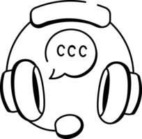 Basic Customer support icon in drawing style vector