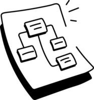 Sitemap icon in doodle style vector
