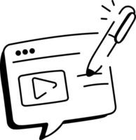 Web content icon in drawing style vector