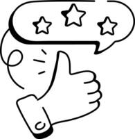 Testimonial icon in drawing style vector