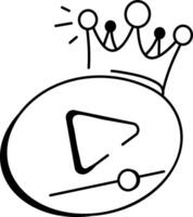Premium content icon in drawing style vector