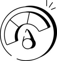 Drawing style icon of performance testing vector