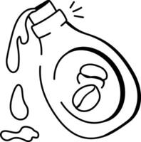 Sketchy style icon of coffee syrup vector