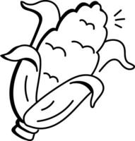 A sketchy style icon of corn vector
