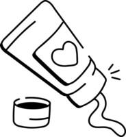 Sketchy style icon of lotion tube vector