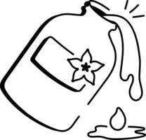 A doodle style icon of vanilla extract vector