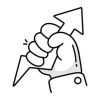 Motivation icon in drawing style vector