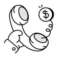 A sketchy icon of business talk vector