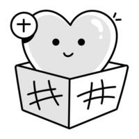 Favourite item icon in drawing style vector
