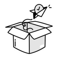 Order deliver icon in drawing style vector