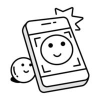 Basic RGDoodle style icon of mobile photography B vector