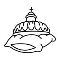 WebGarnier house icon in doodle style vector