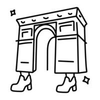 WebA sketchy icon of arc de triomphe vector