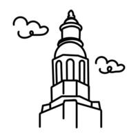 WebA sketchy icon of hotel de ville vector
