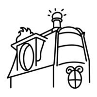 WebPavillon louis icon in doodle style vector