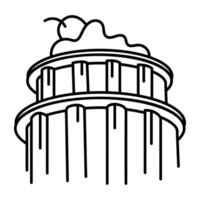 WebGrands boulevards icon in sketchy style vector