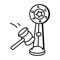 Strength tester game icon in drawing style vector
