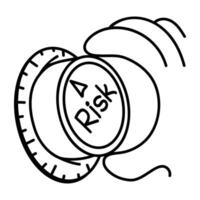 A hand drawn icon in risk management vector