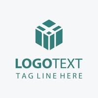 Box Tech Cube Logo Design vector