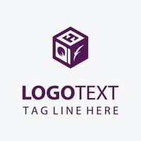 Cube Fusion Box Logo Design vector