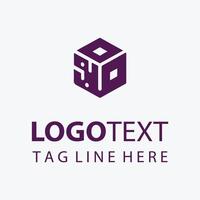 Precision Cube Box Logo Design vector