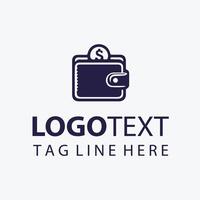 Stylish wallet logo vector