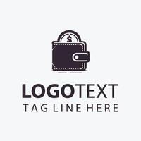 Fast Block Wallet Money Logo vector