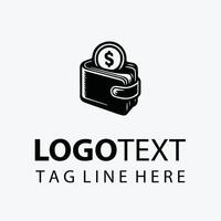 Block Nest Wallet Money Logo vector