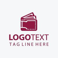 Stream line Wallet Money Logo vector