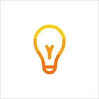 A light bulb icon on a white background vector