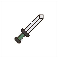A sword icon on a white background vector