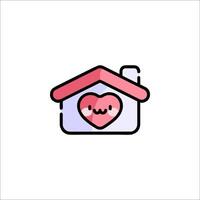 A house with a heart on it vector