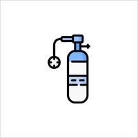 An oxygen cylinder icon on a white background vector