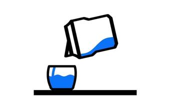 Animation of pouring water into a glass, showcasing a realistic and smooth water flow, perfect for hydration, refreshment, or lifestyle concepts video