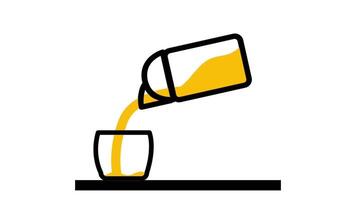 Detailed animation of a steady stream of water being poured, perfect for emphasizing freshness, hydration, and purity in visuals video
