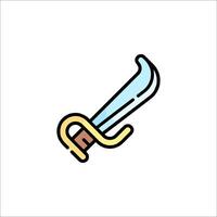 A sword icon with a handle and a blade vector
