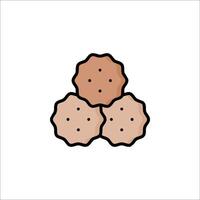 Three cookies icon on white background vector