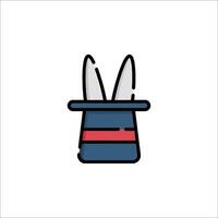 A magician hat with two rabbit ears vector