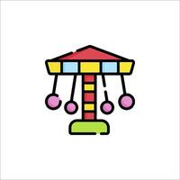 A colorful carnival ride icon on a white background vector