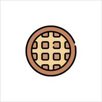 A pie icon on a white background vector