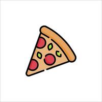 A slice of pizza icon on a white background vector